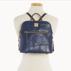 Dooney & Bourke Midnight Blue Denison Croc-Embossed Backpack